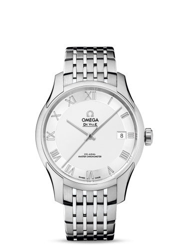 Omega De Ville Hour Vision Master Chronometer Stainless Steel / Silver / Bracelet